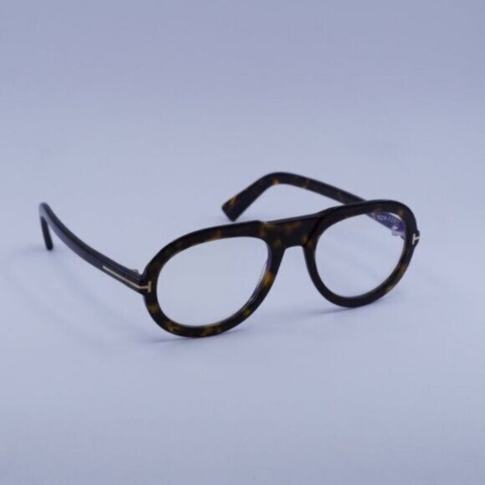 Tom Ford FT5756-B 052 Eyeglasses Havana 53mm Aviator Frame - Picture 5 of 9